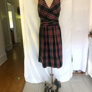 Plaid wrap dress
